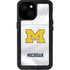 University of Michigan White Jersey iPhone 15 Waterproof Case